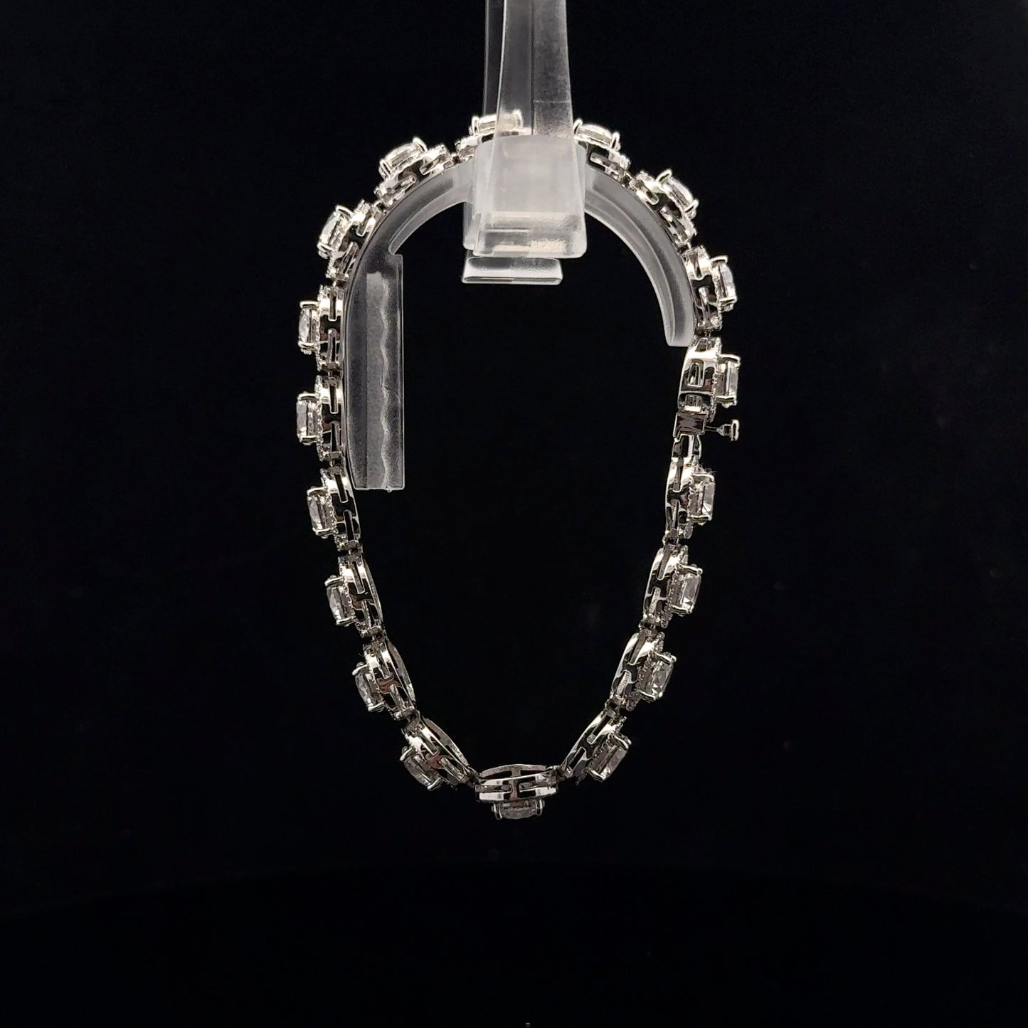 Halo Bracelet 35ctw. 19cm - S925 - Created Sapphire - 43477