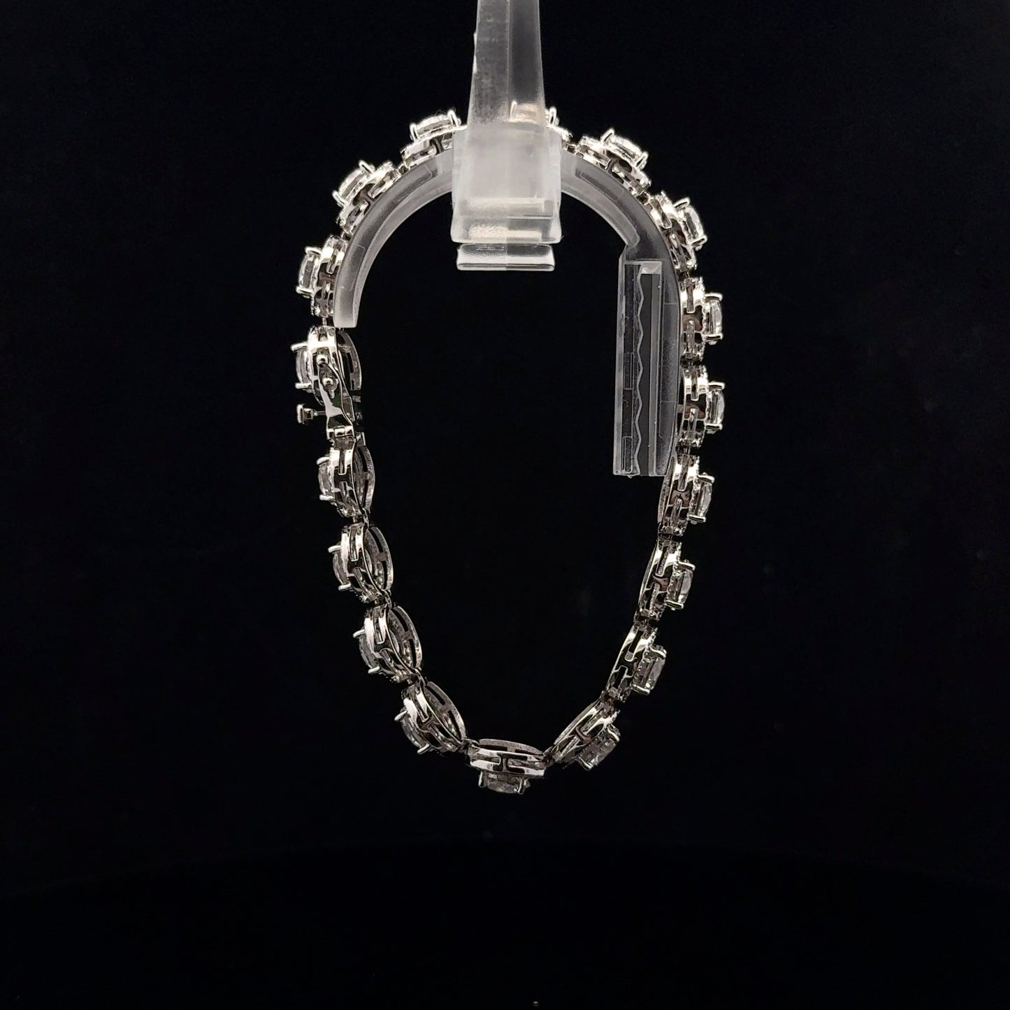 Halo Bracelet 35ctw. 19cm - S925 - Created Sapphire - 43477