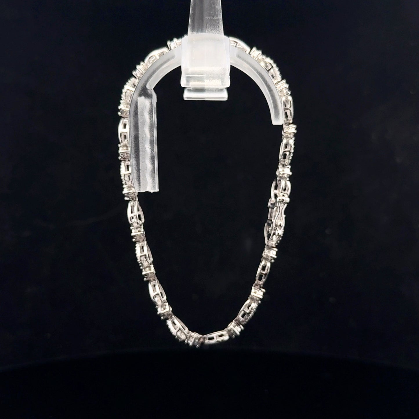 Heart Bracelet 0.10ctw. 18cm - S925 - Natural Diamond - 43478