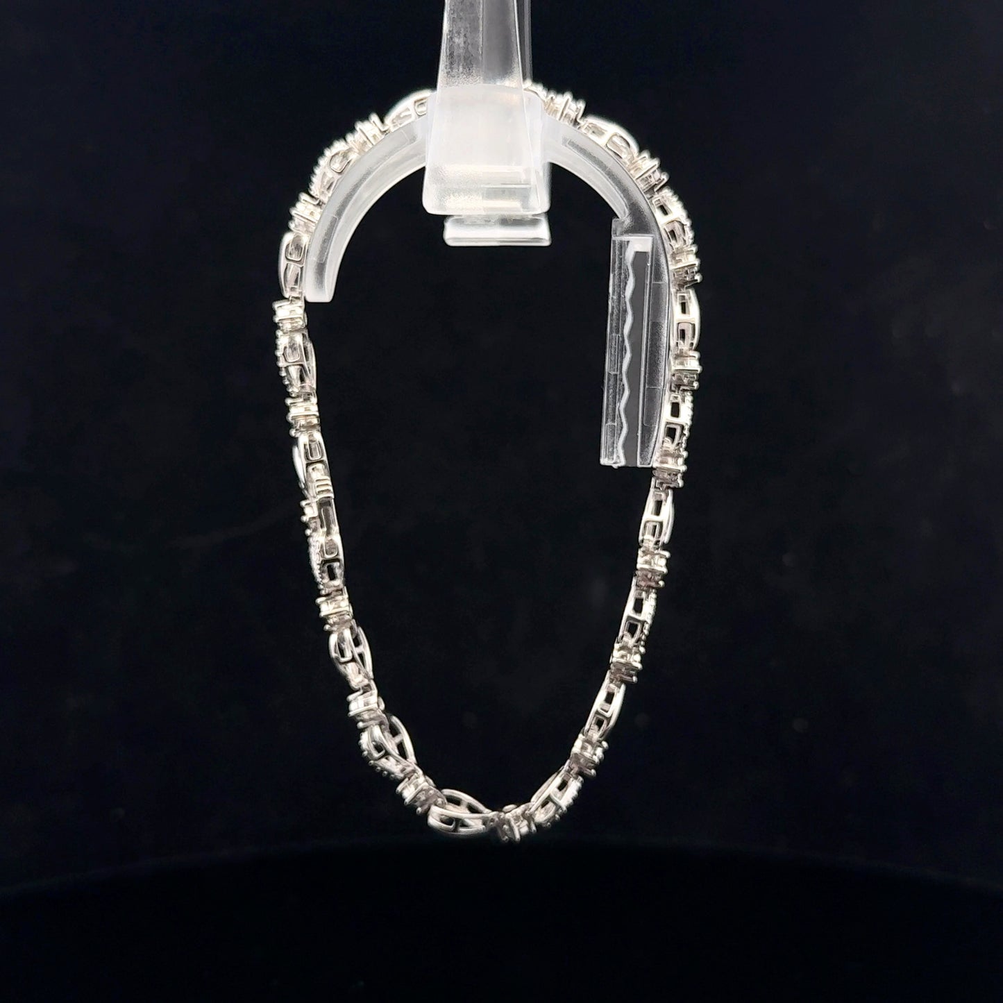 Heart Bracelet 0.10ctw. 18cm - S925 - Natural Diamond - 43478