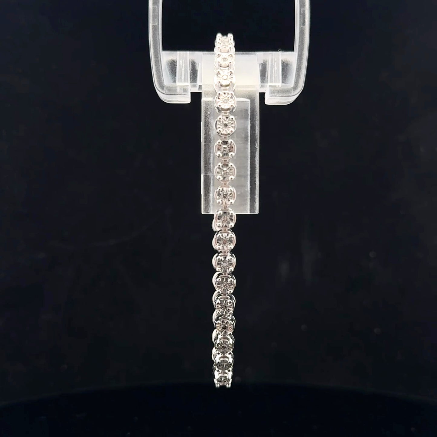 Illusion Bracelet 0.50ctw. 19cm - S925 - Natural Diamond - 43479