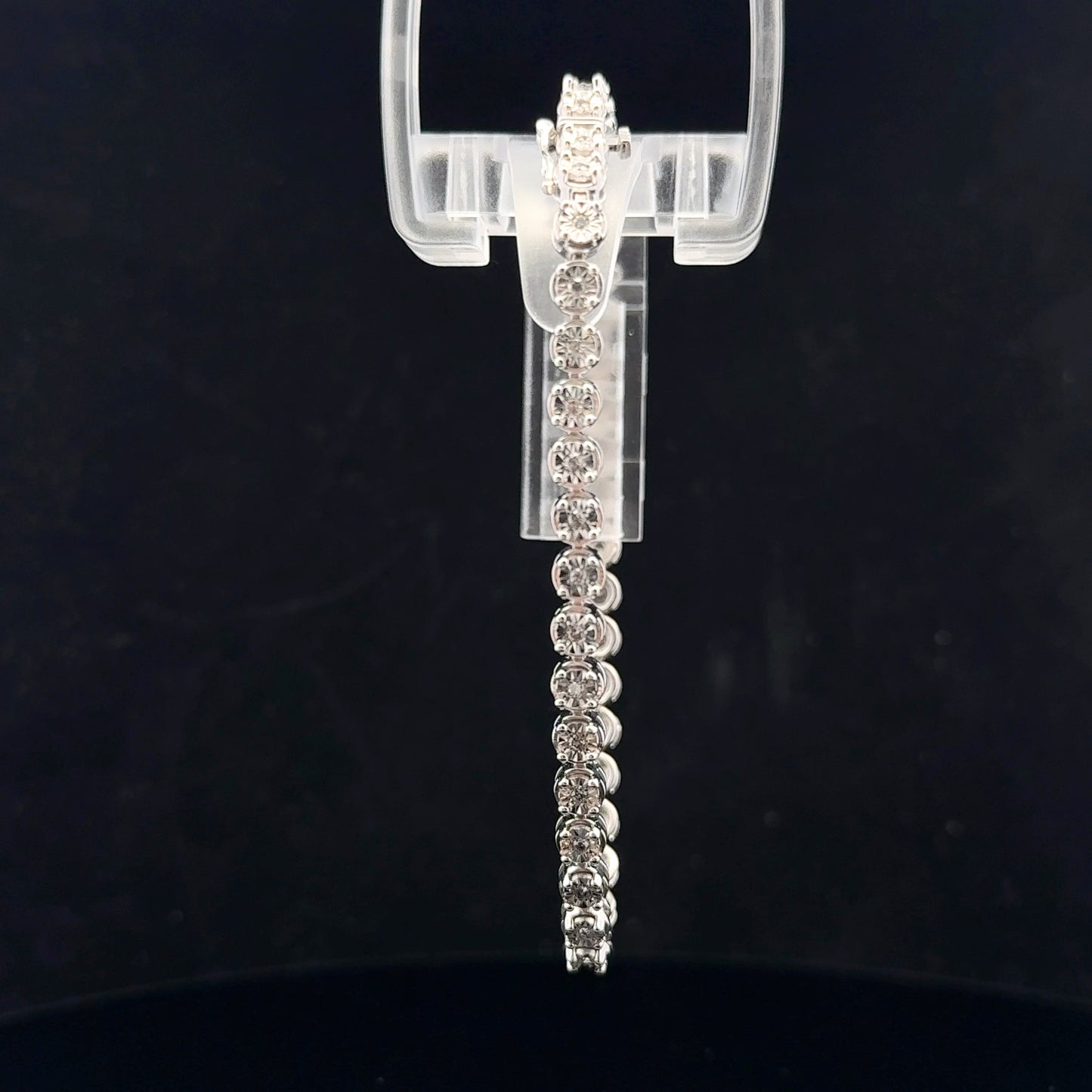 Illusion Bracelet 0.50ctw. 19cm - S925 - Natural Diamond - 43479