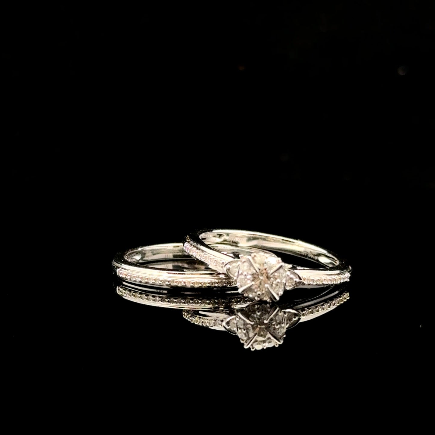 Bridal Set #7 0.35ctw. 0.12ct. G/SI1 - 10KW - Natural Diamond