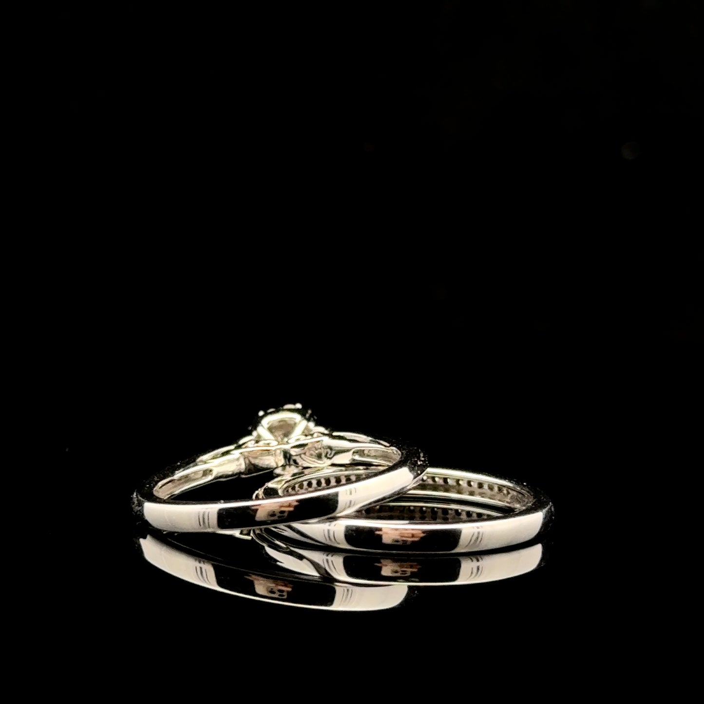 Bridal Set #7 0.35ctw. 0.12ct. G/SI1 - 10KW - Natural Diamond