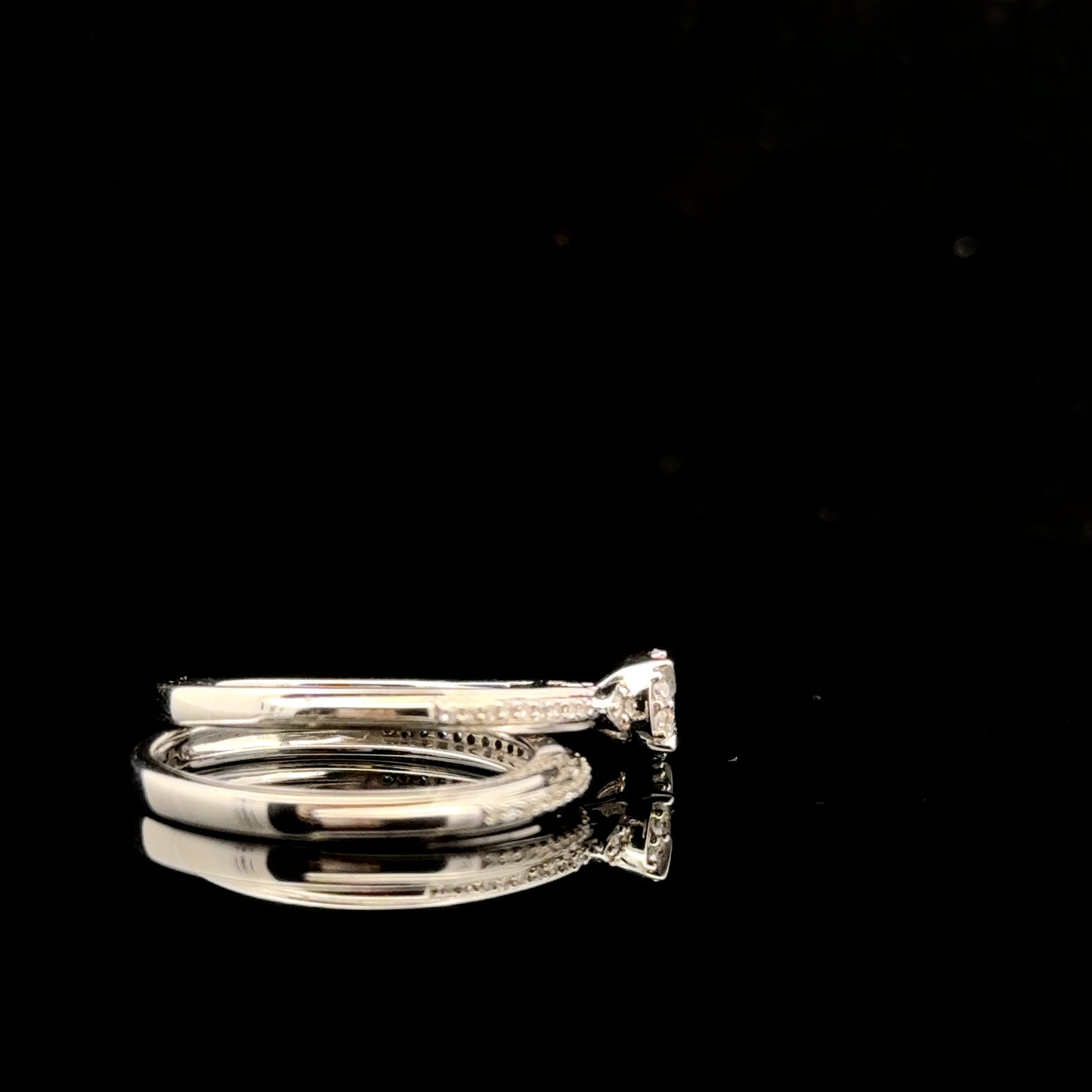 Bridal Set #7 0.35ctw. 0.12ct. G/SI1 - 10KW - Natural Diamond