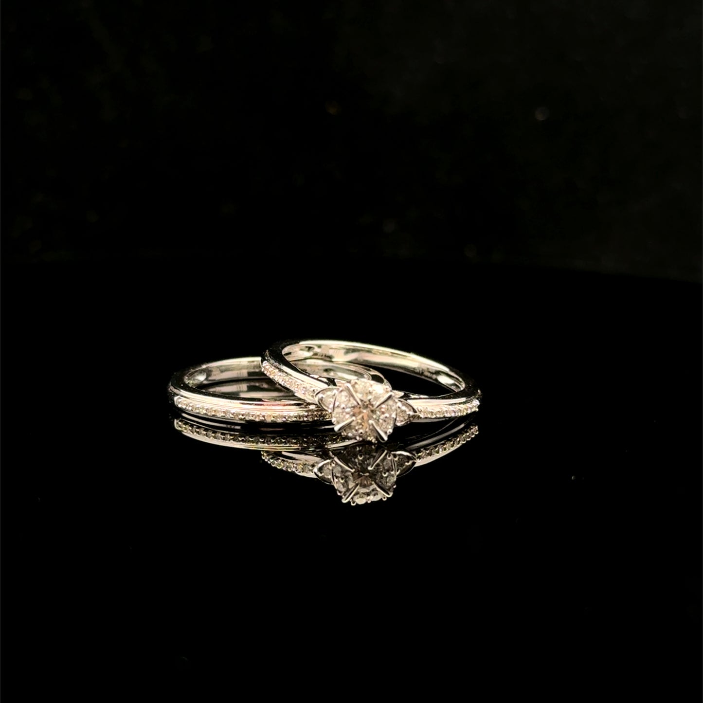 Bridal Set #7 0.35ctw. 0.12ct. G/SI1 - 10KW - Natural Diamond