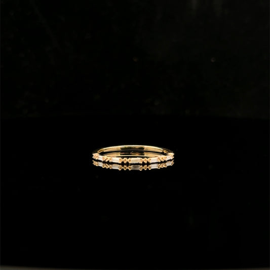 Emerald Band #6 0.10ctw. G/SI2 - 14KY - Natural Diamond - 43491