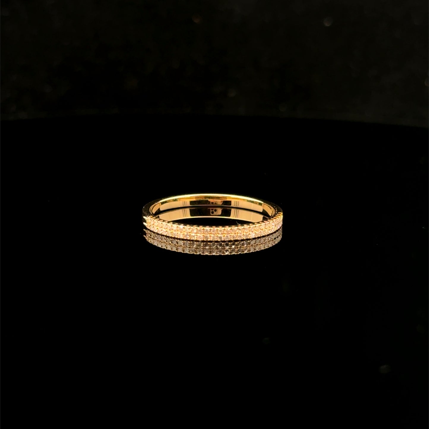 Two row Band #7 0.15ctw. H/I1 - 14KY - Natural Diamond