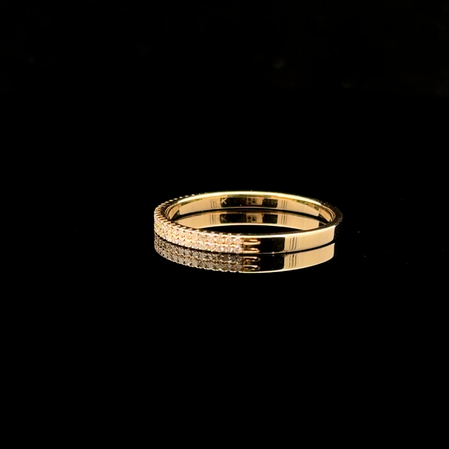 Two row Band #7 0.15ctw. H/I1 - 14KY - Natural Diamond