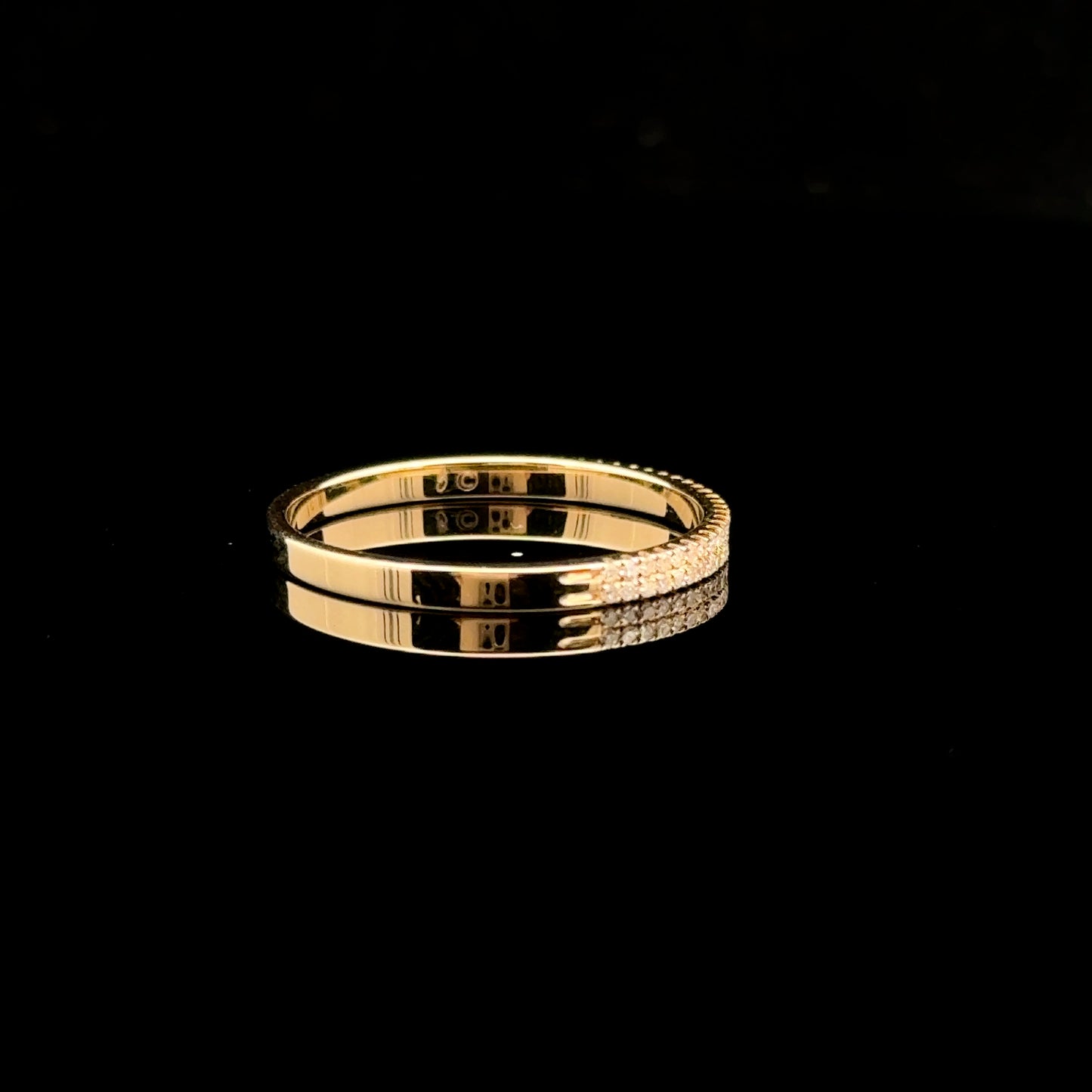 Two row Band #7 0.15ctw. H/I1 - 14KY - Natural Diamond