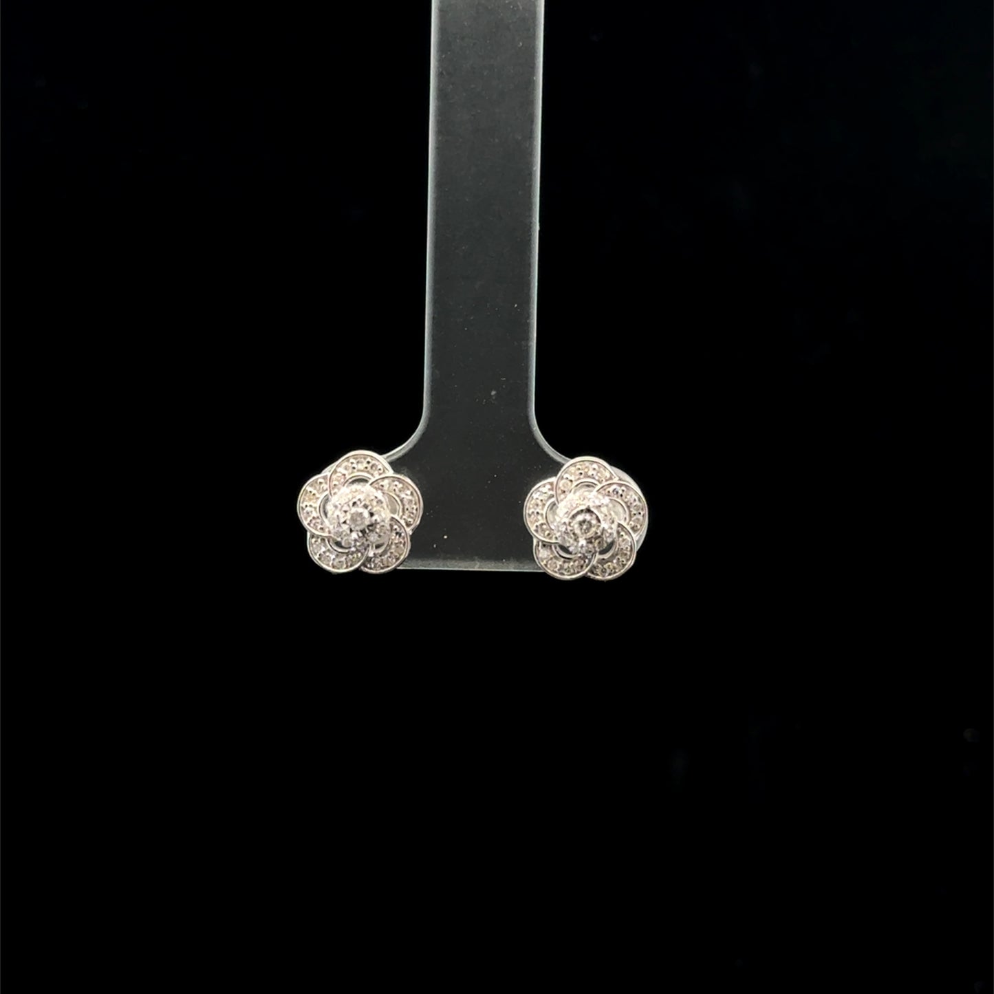 Flower Studs 0.25 H/I1 - 14KW - Natural Diamond - 43488