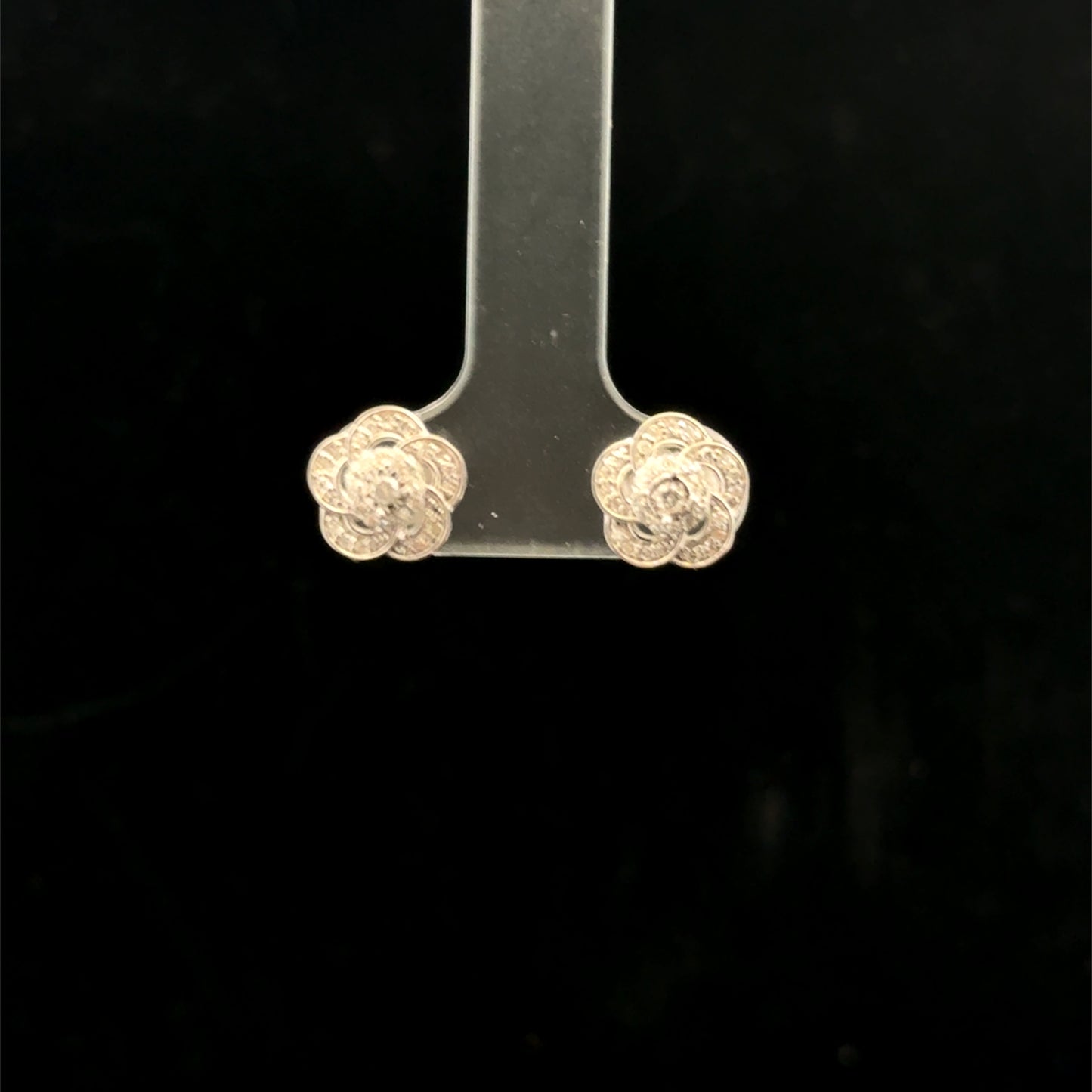 Flower Studs 0.25 H/I1 - 14KW - Natural Diamond - 43488