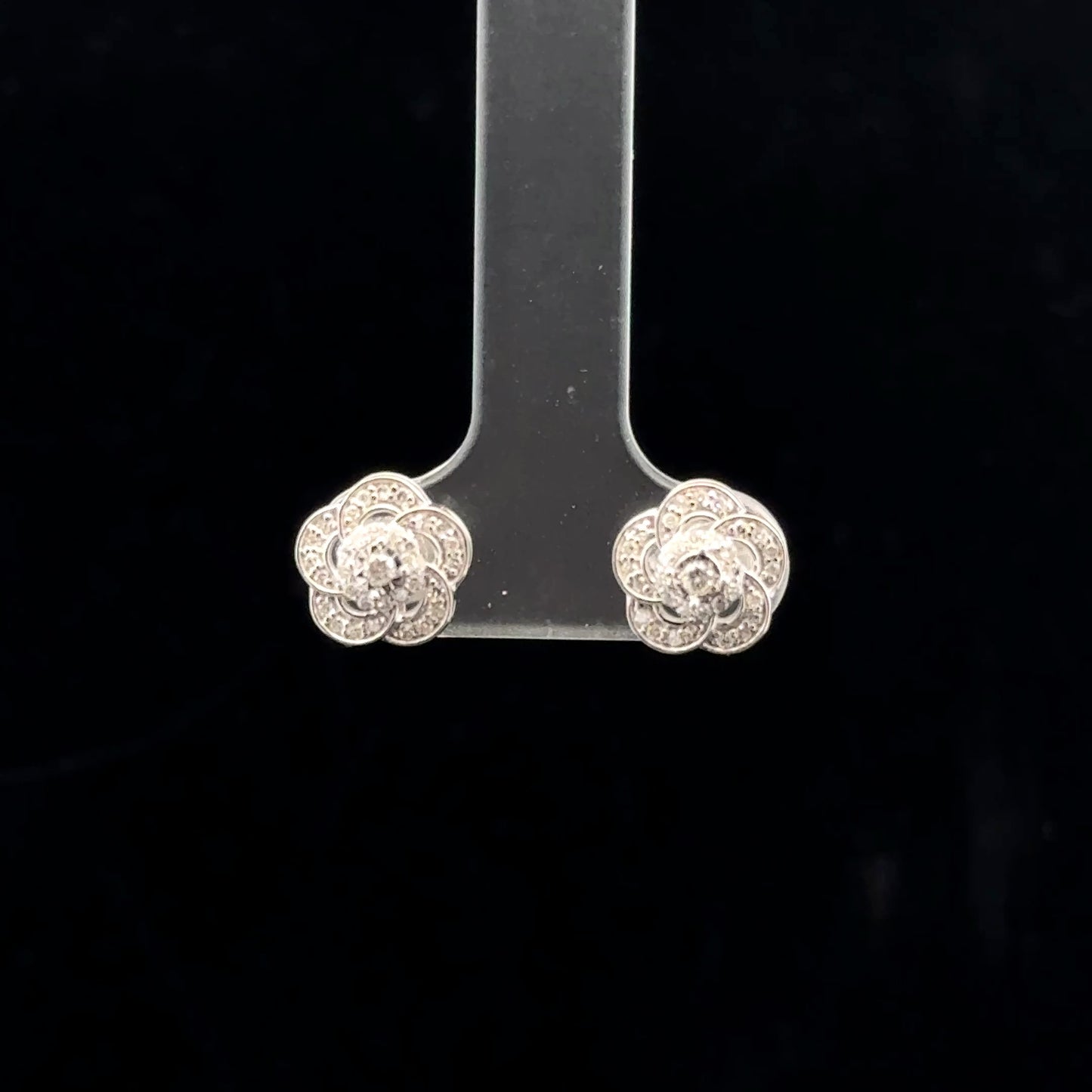 Flower Studs 0.25 H/I1 - 14KW - Natural Diamond - 43488