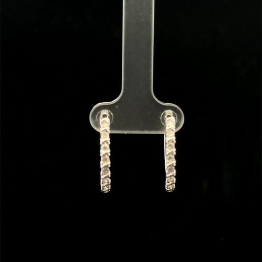 X hoops 0.50ctw. H/I - 14KW - Natural Diamond - 43497