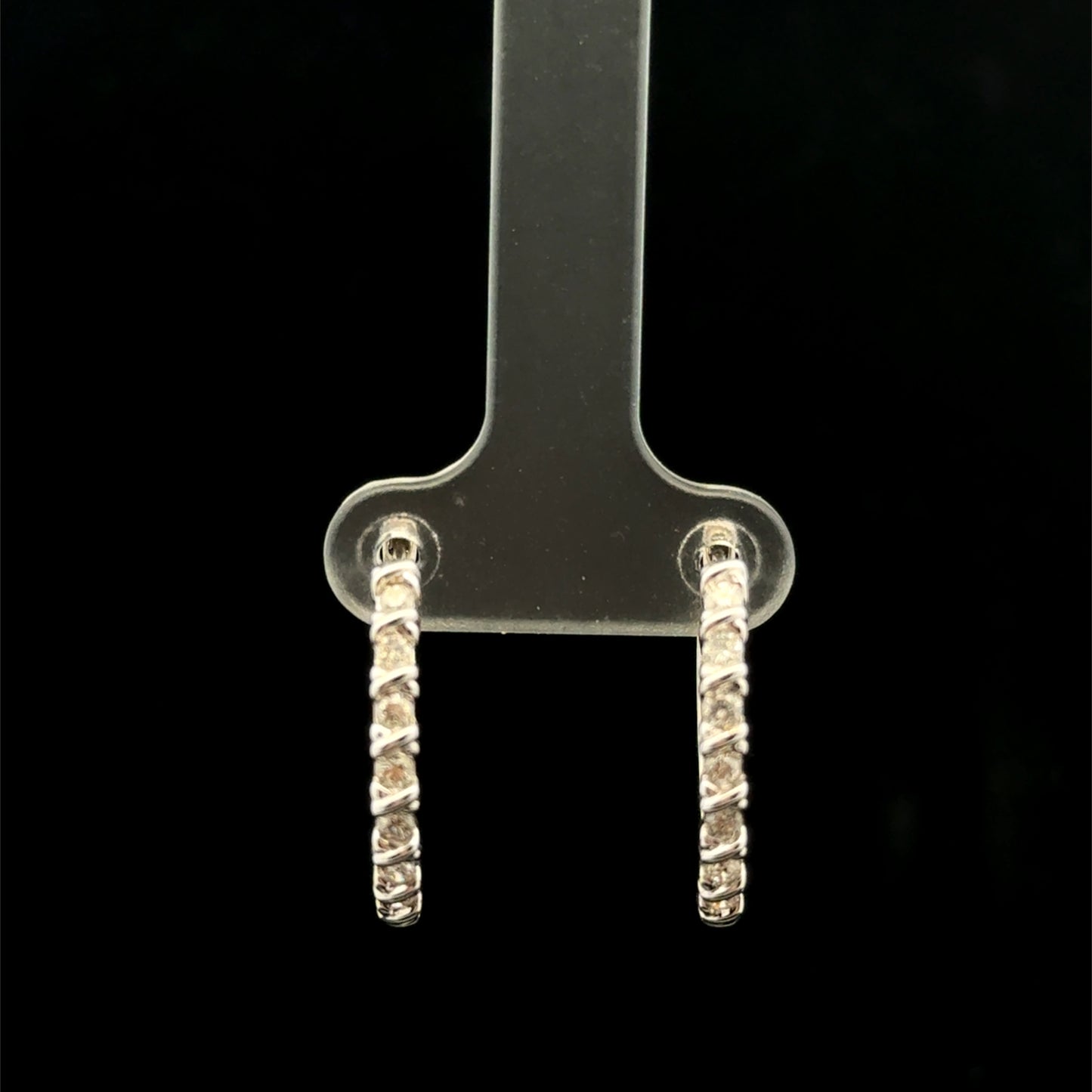 X hoops 0.50ctw. H/I - 14KW - Natural Diamond - 43497