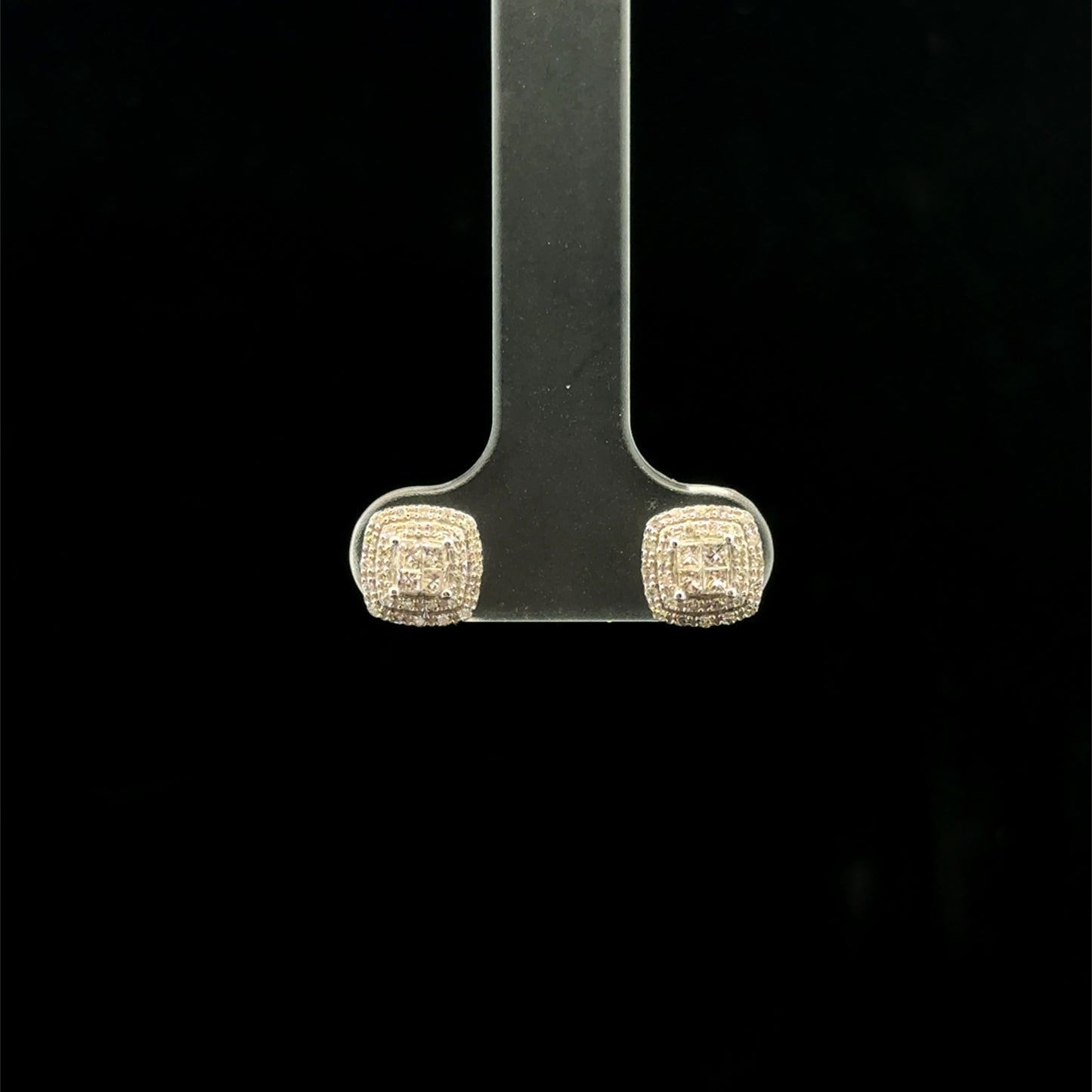Square Halo 0.25ctw. G/SI2 - 10KW - Natural Diamond - 43484