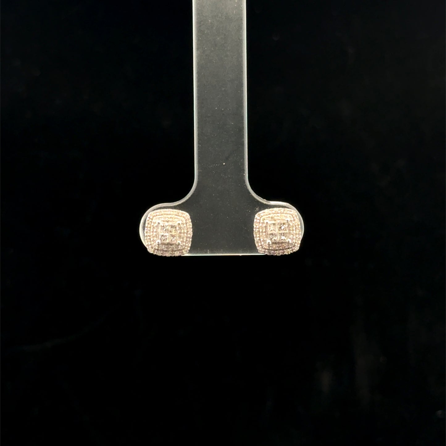 Square Halo 0.25ctw. G/SI2 - 10KW - Natural Diamond - 43484