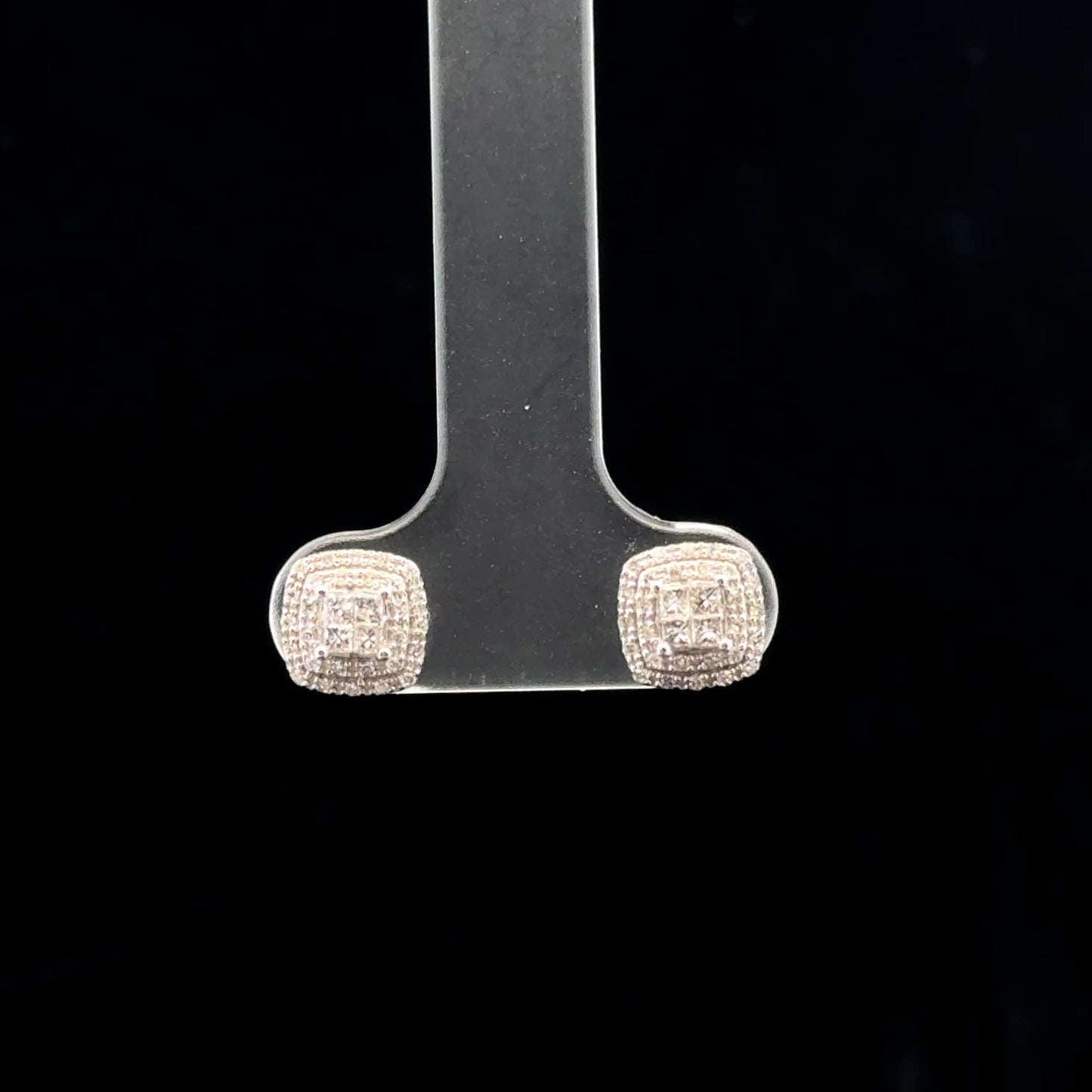 Square Halo 0.25ctw. G/SI2 - 10KW - Natural Diamond - 43484