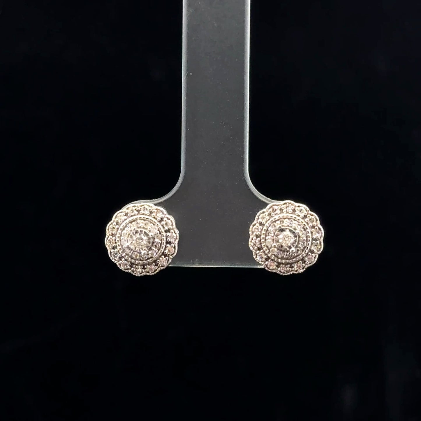 Mini Triple Halo 0.25ctw. G/SI2 - 14KW - Natural Diamond - 43486