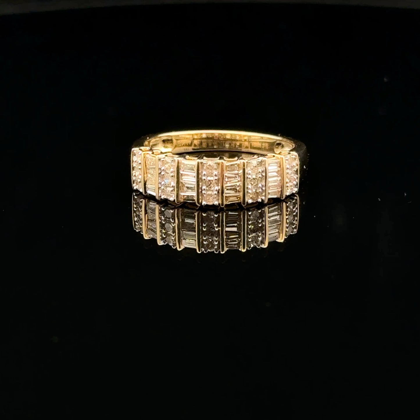 Baguette band 0.50ctw. H/SI2. - 14KY - Natural Diamond