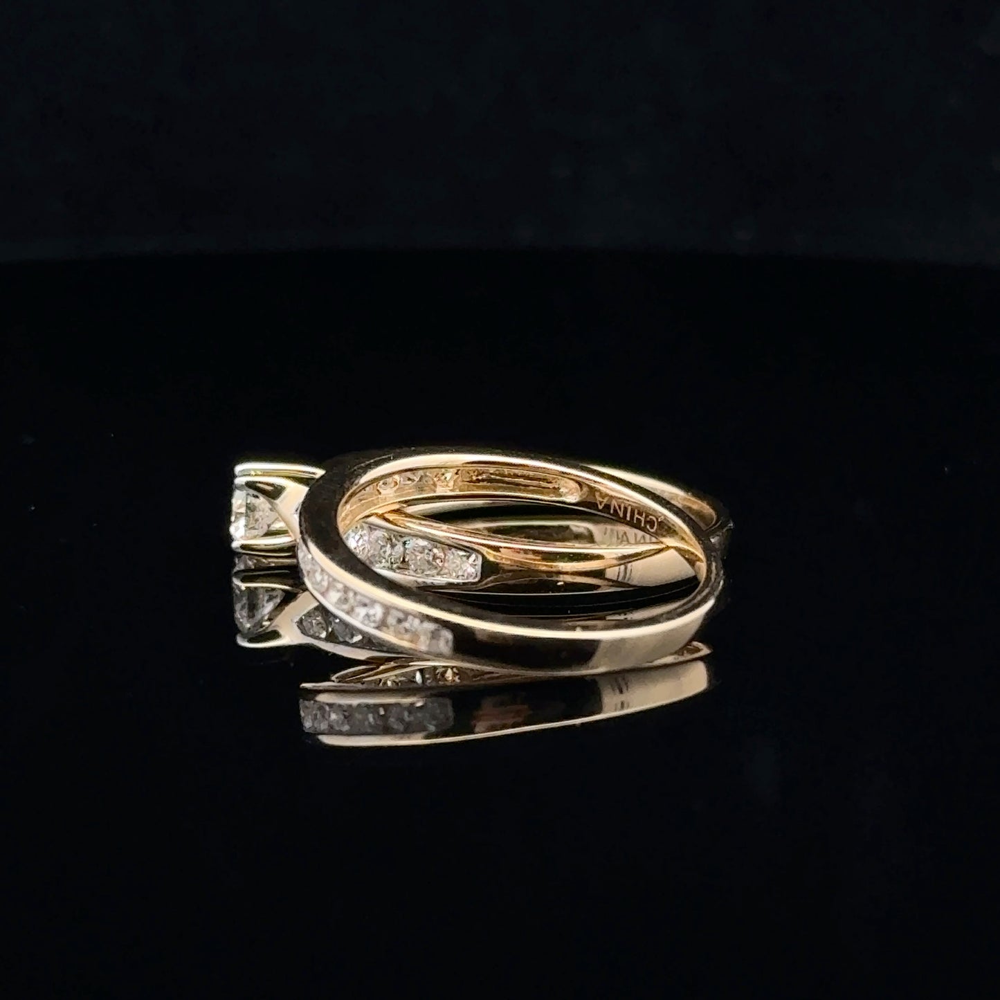 Chanel bridal set 1ctw. 0.33ct. F/SI2 - 14KY - Natural Diamond