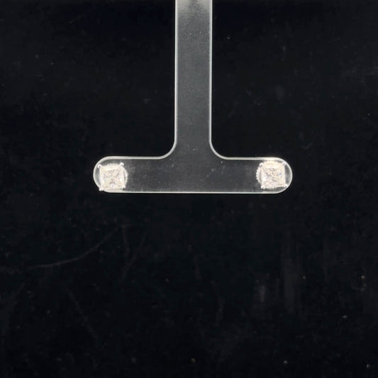 Princess Studs 1.0ctw. D/VVS1. - 925S - Moissanite - 51020