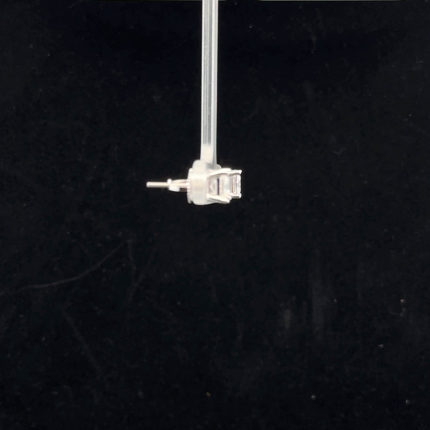 Princess Studs 1.0ctw. D/VVS1. - 925S - Moissanite - 51020