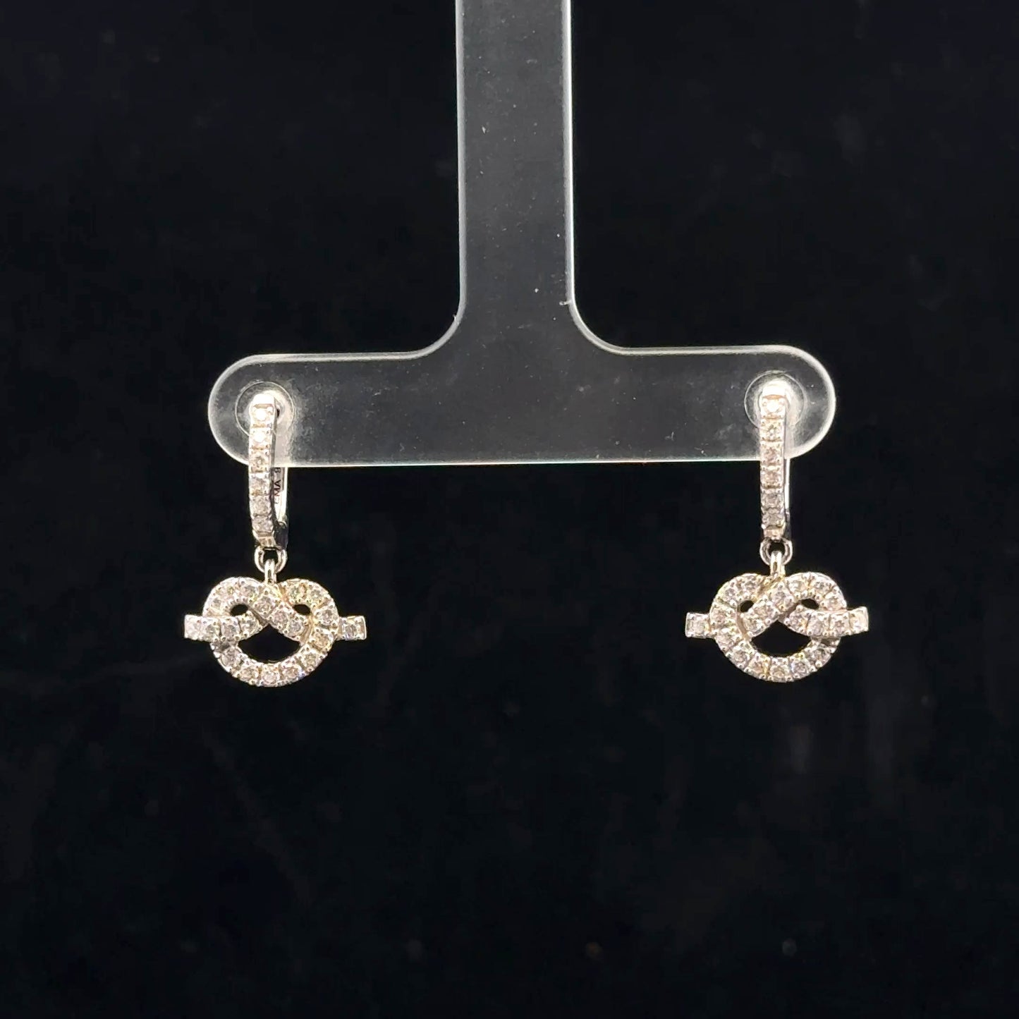 Heart Knot Dangle 0.50ctw. H/SI2. - 925S - Natural Diamond - 51022