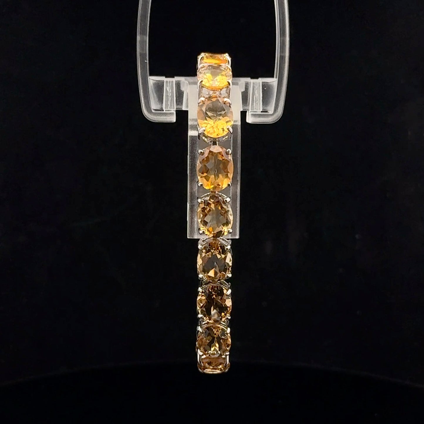 Bracelet 18cm 50ctw. 10x8mm - 925S - Citrine - 51028
