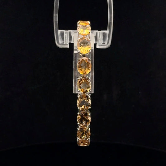 Bracelet 18cm 50ctw. 10x8mm - 925S - Citrine - 51028