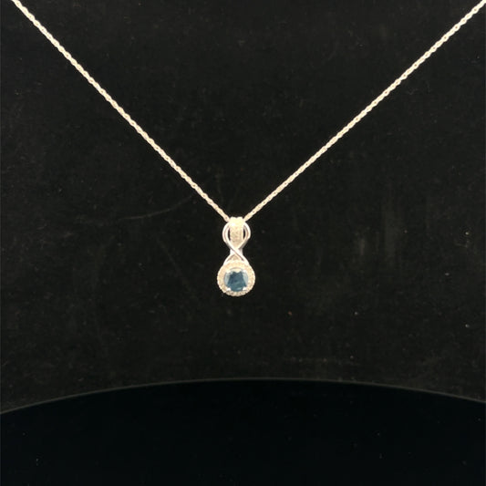 Round Halo 0.50ct. 0.12ctw. - 10KW - Natural Sapphire - 51041