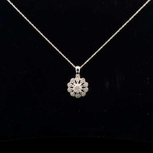 Flower Halo 0.50ctw. H/I1. - 10KW - Natural Diamond - 51042