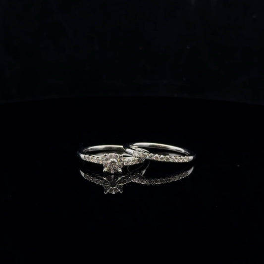 Bridal Set 0.50ctw. G/SI2. - 10KW - Natural Diamond