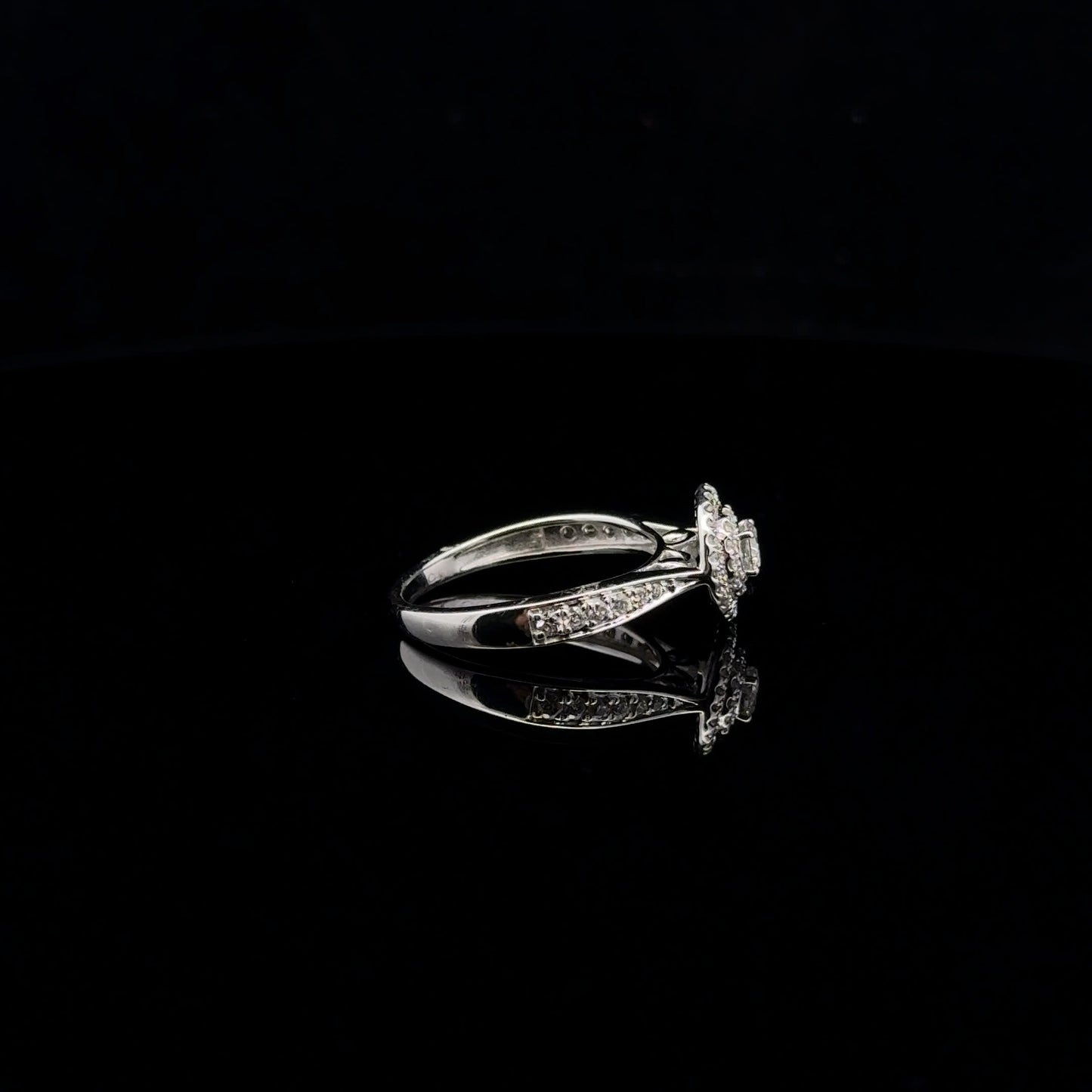 0.50ctw 0.20ct G/SI2 #7 Double halo - 10KW - Natural Diamond - 51062