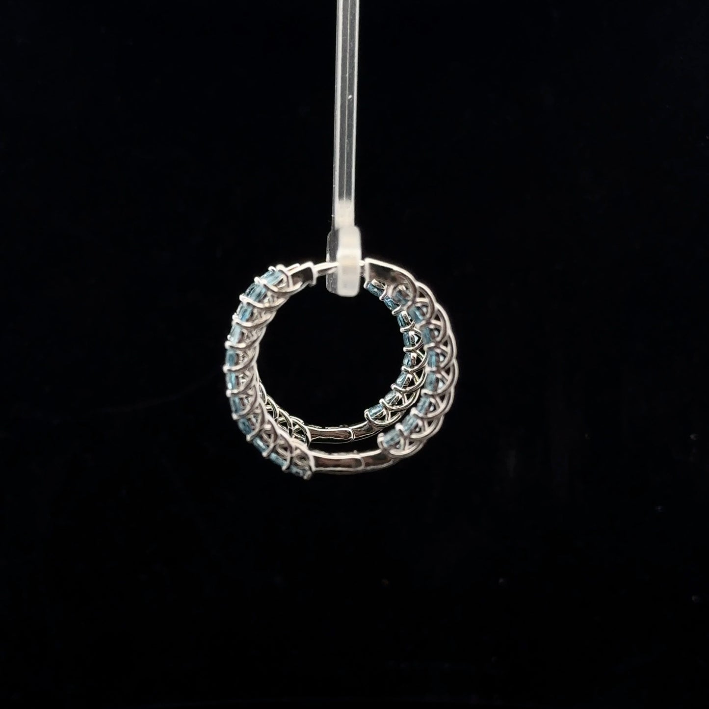Inside Out hoop 3ctw - 925S - Blue Topaz - 51059