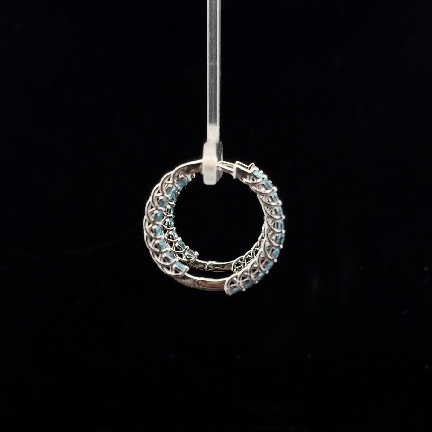 Inside Out hoop 3ctw - 925S - Blue Topaz - 51059