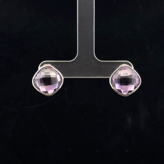 Stud 12ctw. - 925S - Amethyst - 51056