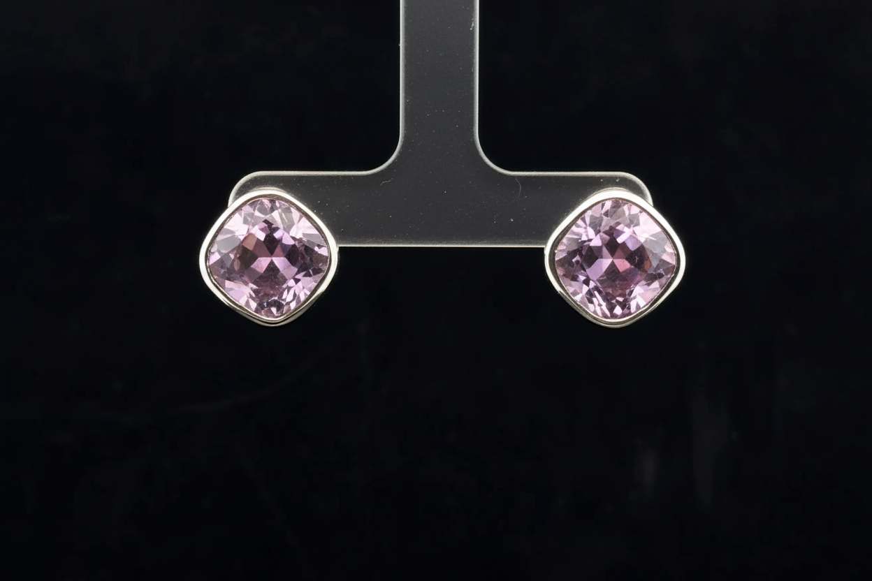 Stud 12ctw. - 925S - Amethyst - 51056