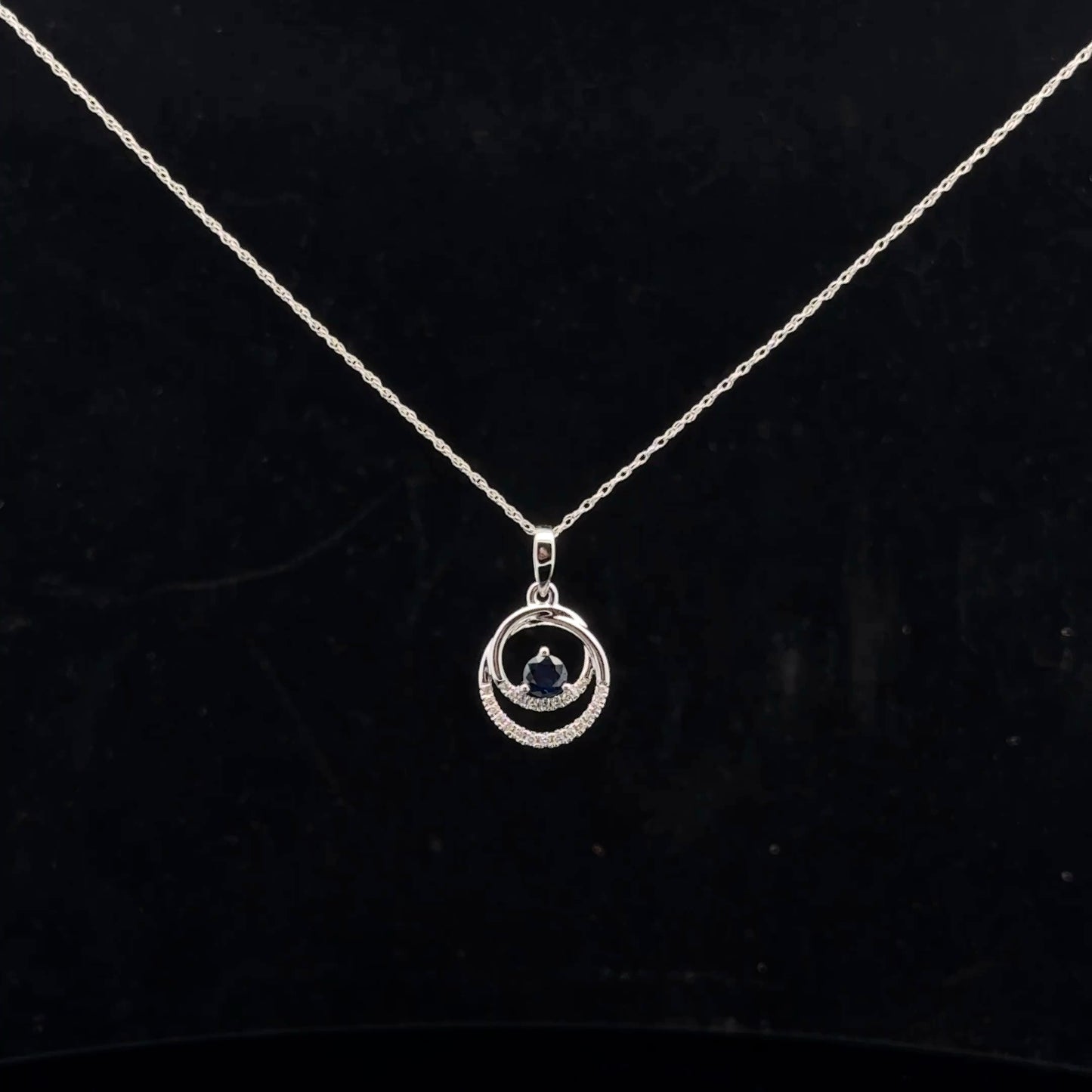 Double Circle 0.25ct. 0.10ctw. - 10KW - Natural Sapphire - 51043