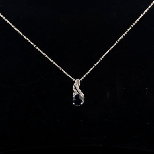 Oval Halo 1ct. 0.08ctw. - 10KW - Natural Sapphire - 51044