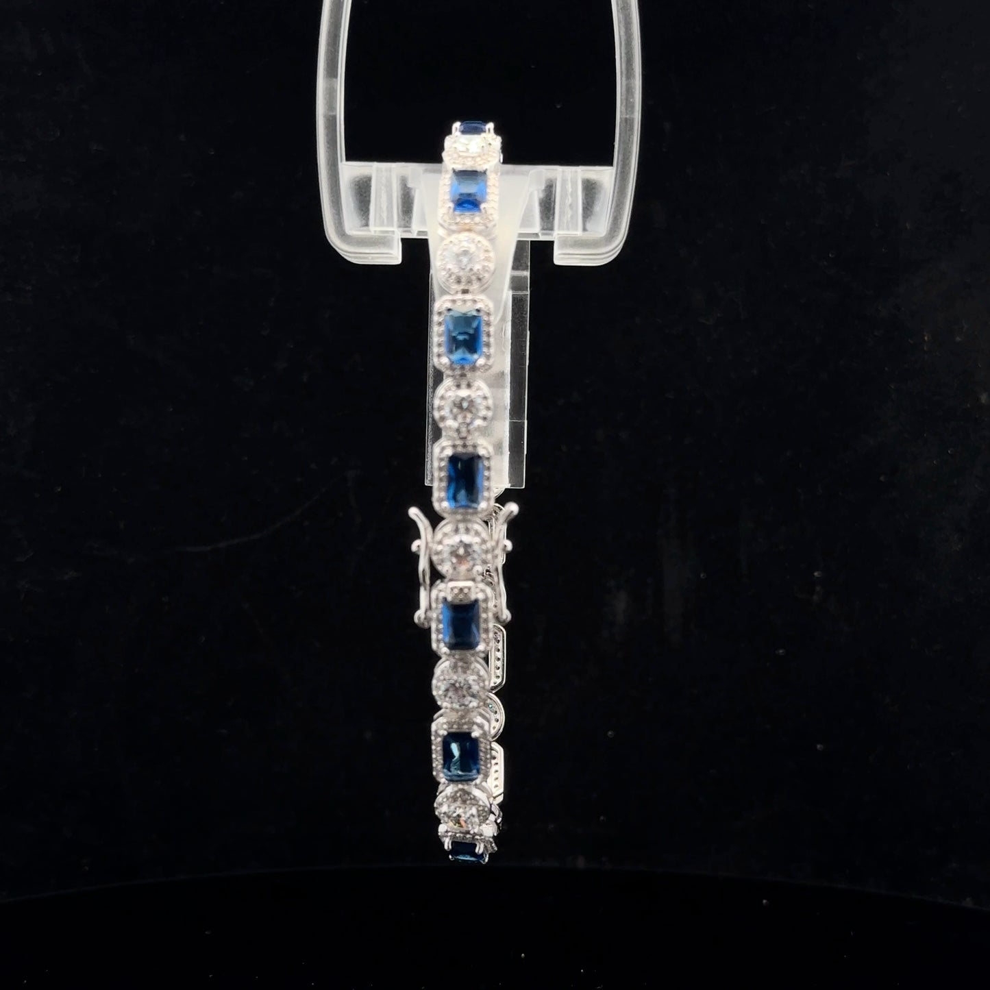 Cr Sapphire Halo 19cm. - 925S - Cr Wht Sapphire - 51068