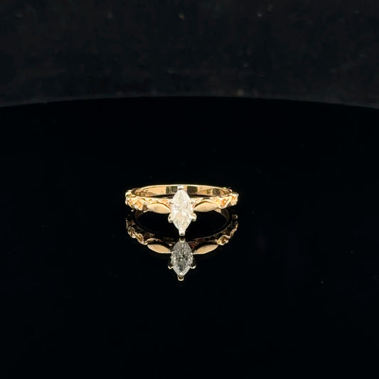Marquise Vintage 0.55ct G/I1 - 14KY - Natural Diamond - 52013