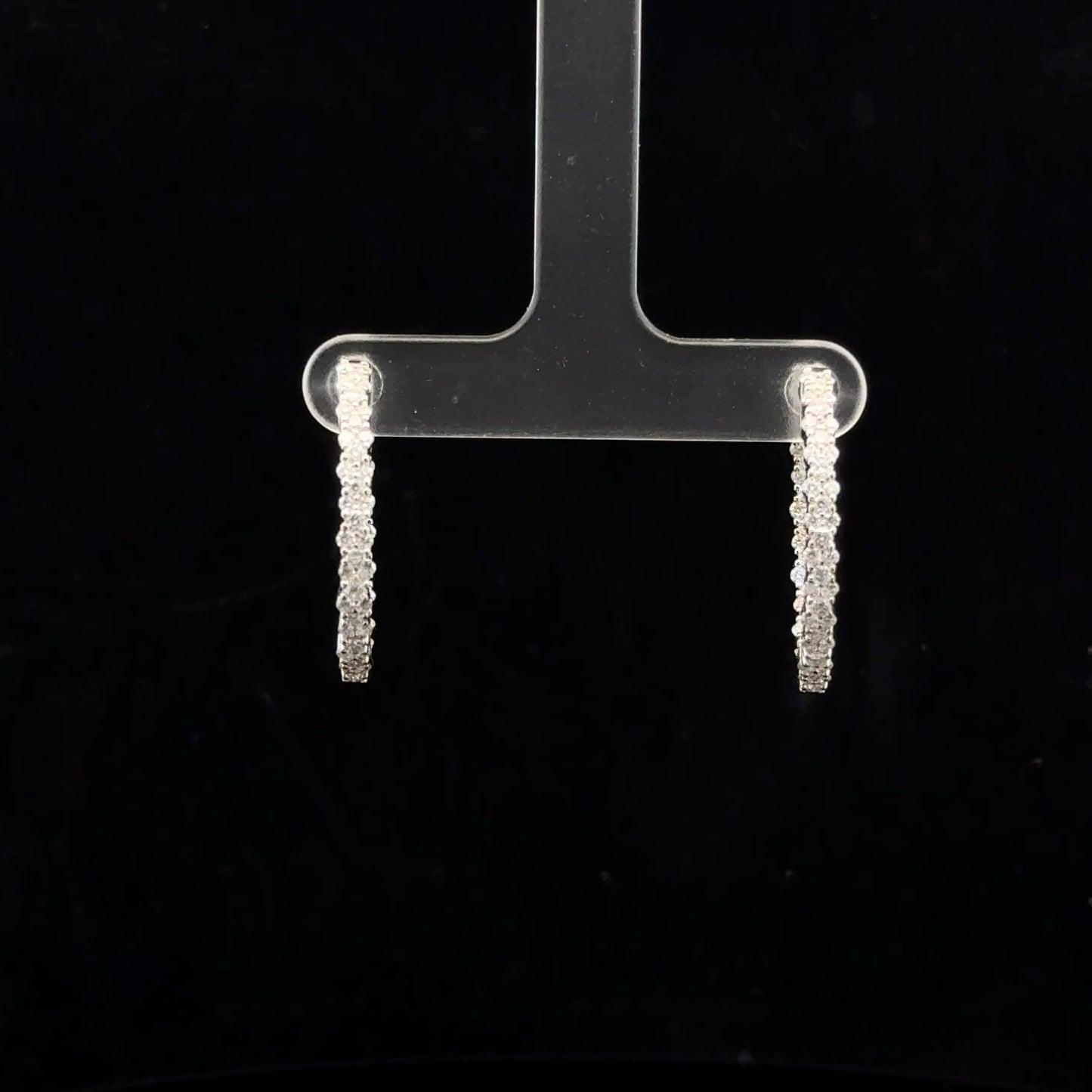 Oval Hoops 1.61ctw D/VVS1 - S925 - Moissanite - 52020