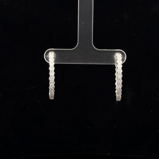 Oval Hoops 1.61ctw D/VVS1 - S925 - Moissanite - 52020