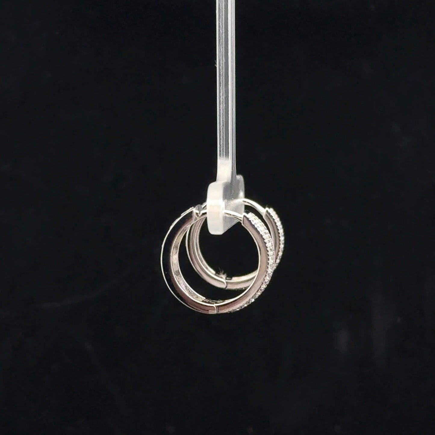 Round Hoops 1.70ctw D/VVS1 - S925 - Moissanite - 52021