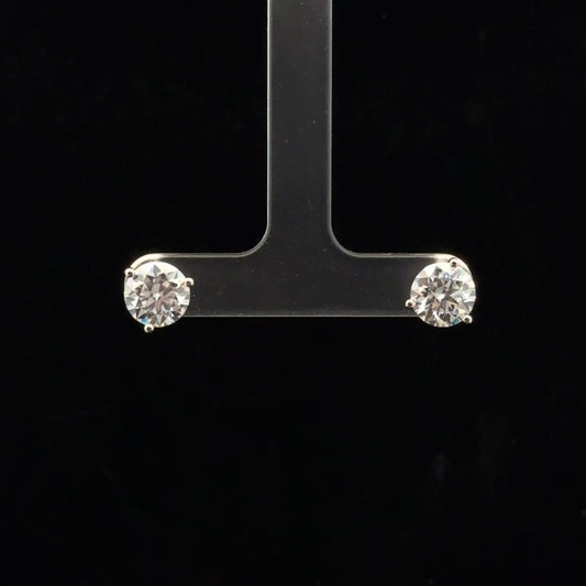 Solitaire Studs 4ctw D/VVS1 - S925 - Moissanite - 52023