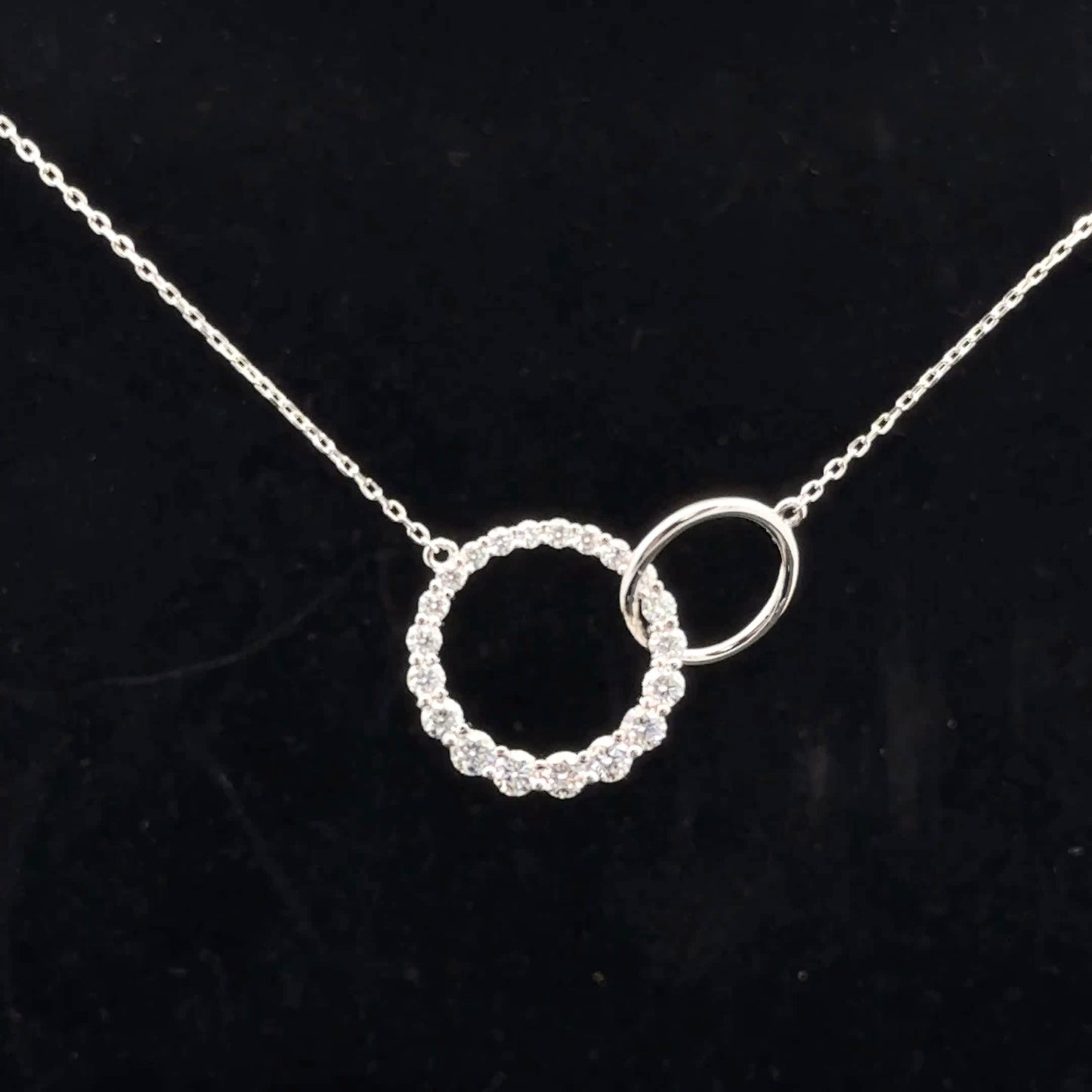 Circle Link 45cm 1.45ctw D/VVS1 - S925 - Moissanite - 52024
