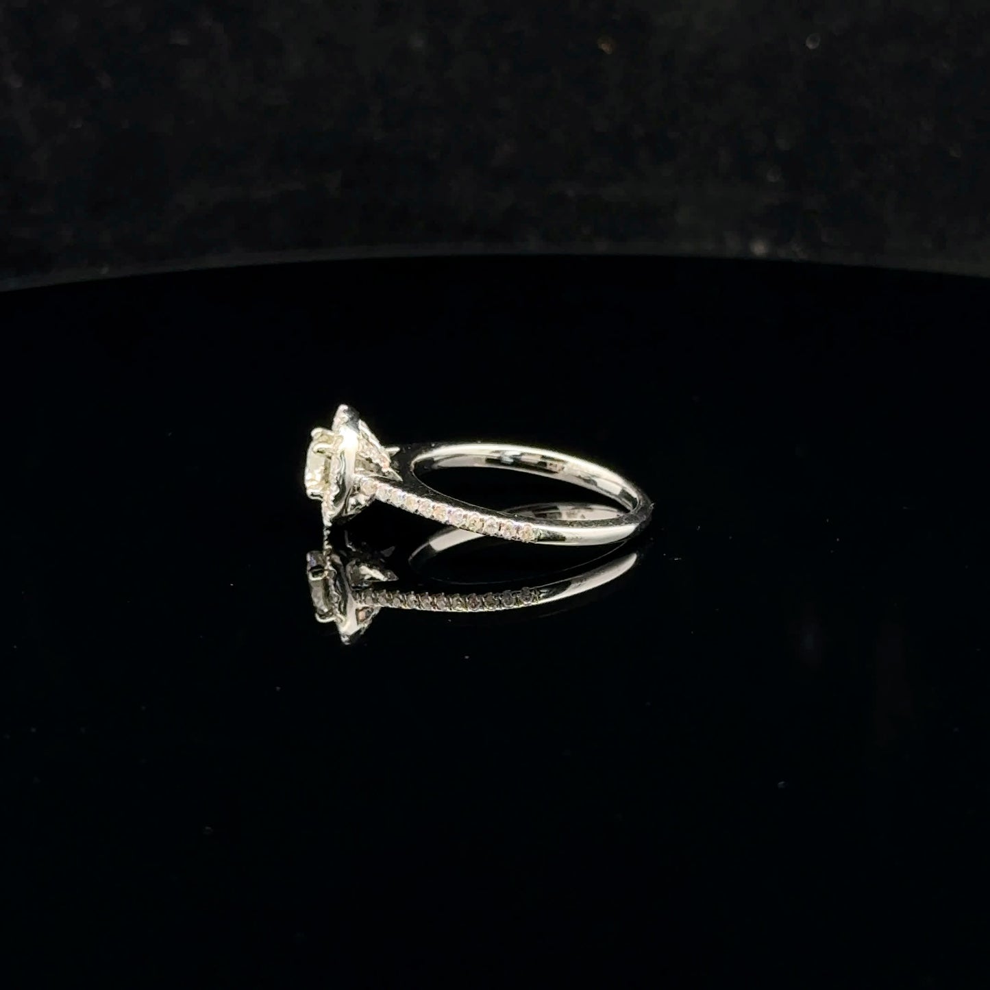 Round Halo 1ctw 0.5ct G/SI2 - 14KW - Natural Diamond - 52027