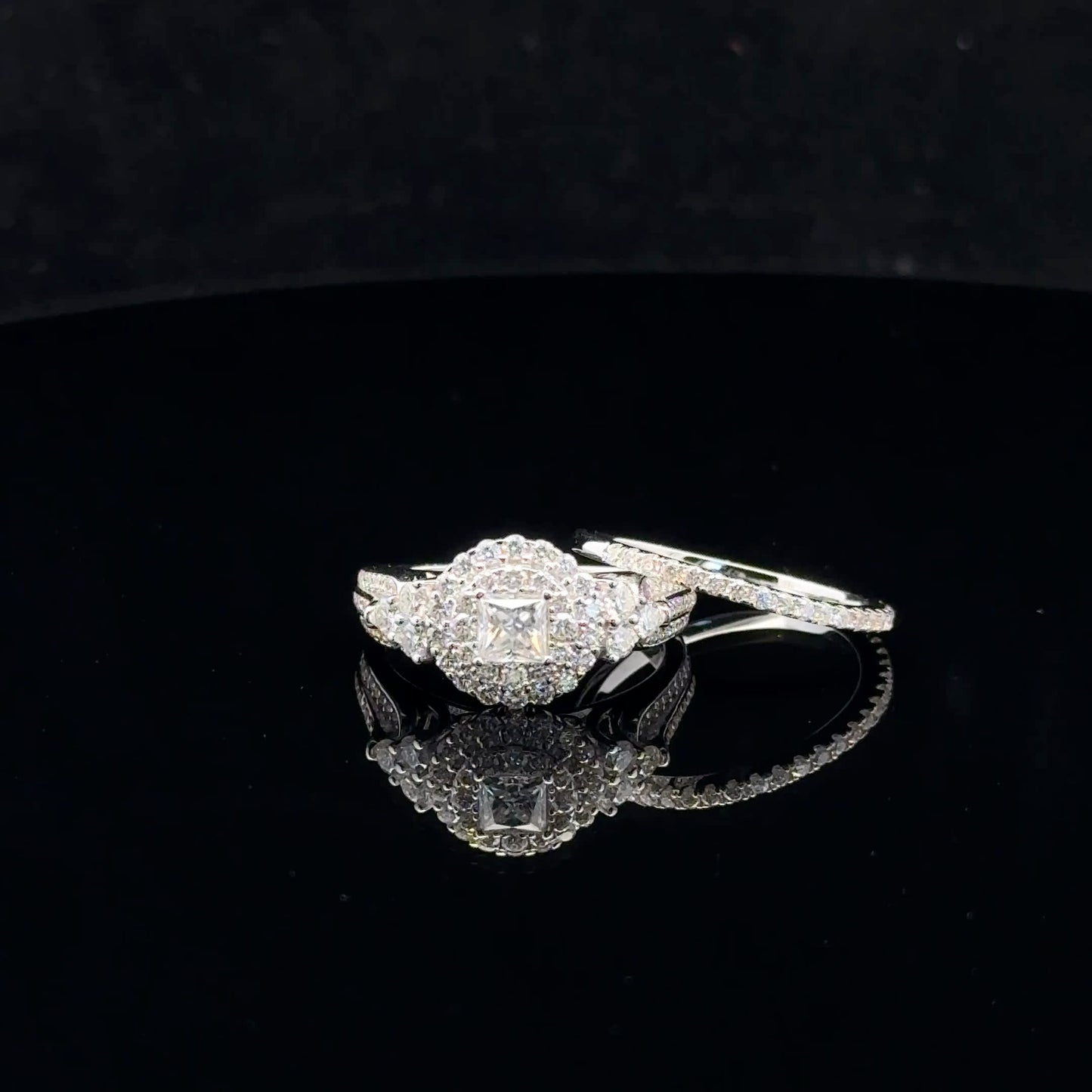 Princess Bridal 1.14ctw D/VVS1 - S925 - Moissanite - 52033