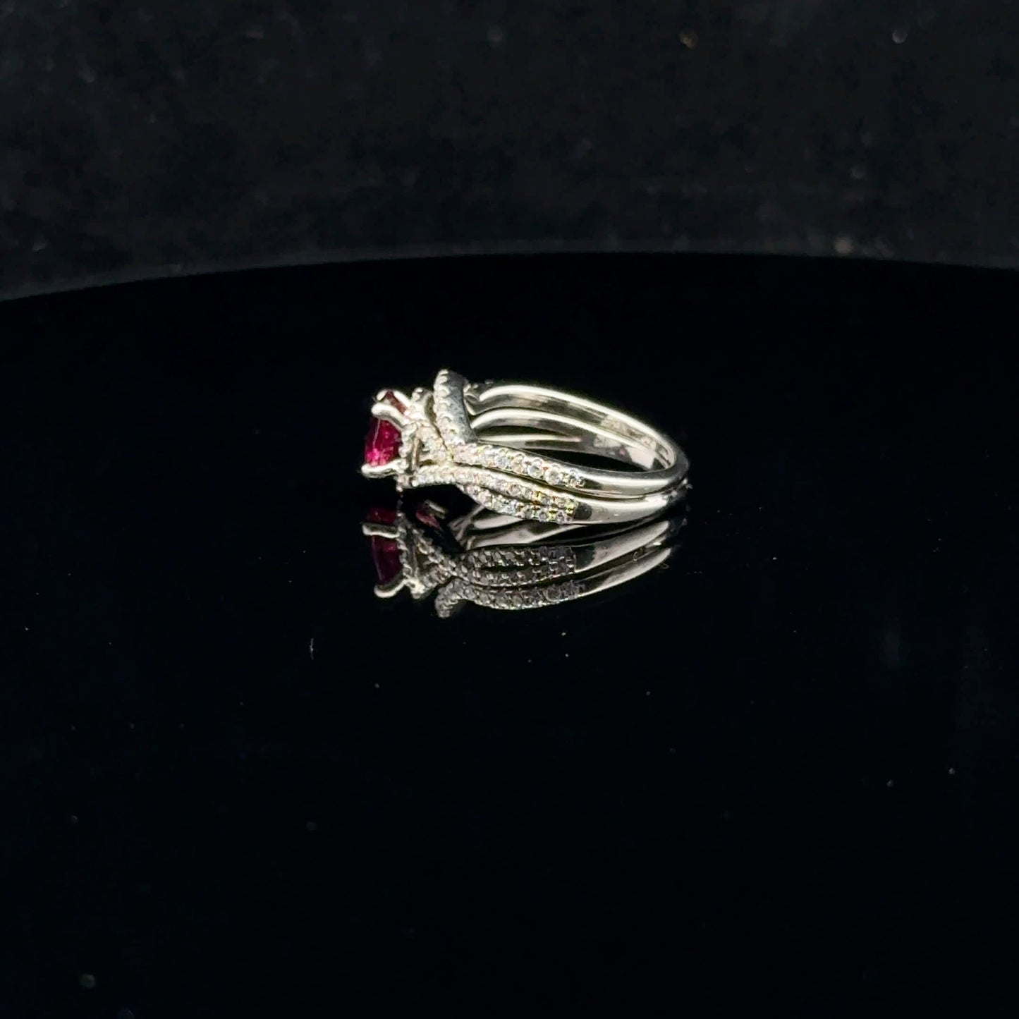 0.95ct Rubel Tourmaline 0.75ctw Diamond - 14KW - Natural - 52025